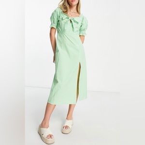 Summer Bow Front Midi Dress
